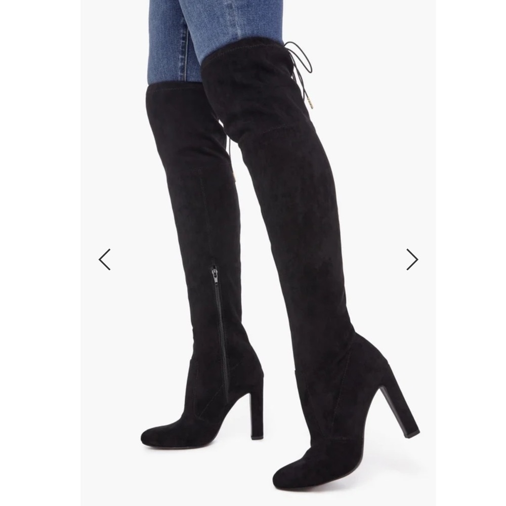 Over knee high thigh black boots 7 7.5